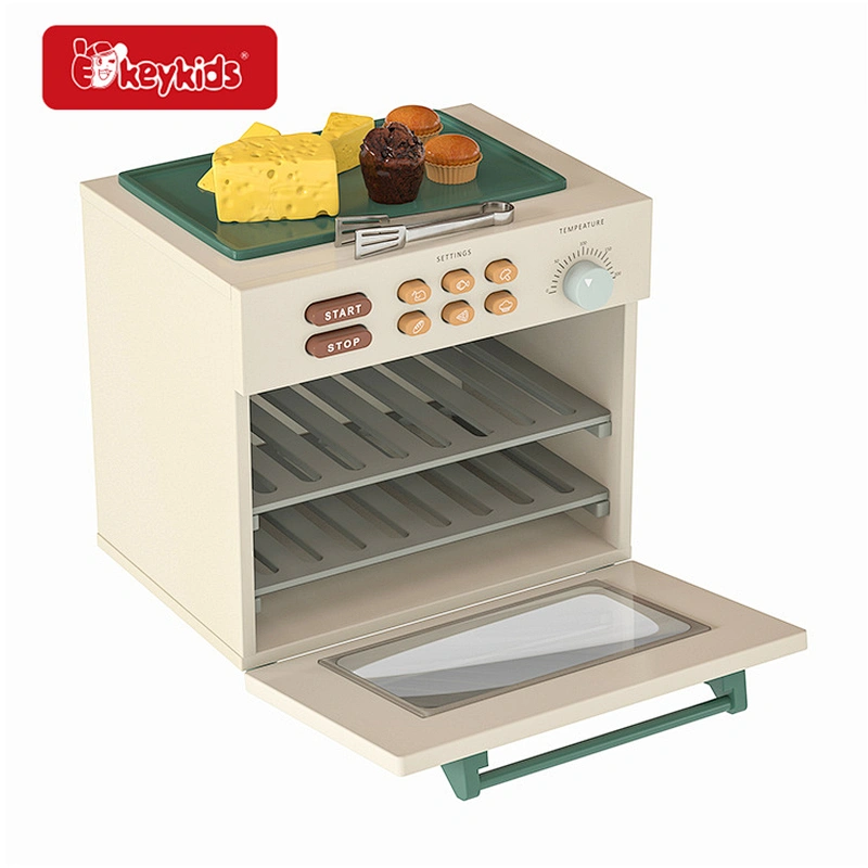 Pretend Play Kitchen Accessories Toy Wooden Toys Oven Playsets with Grilled W10D646