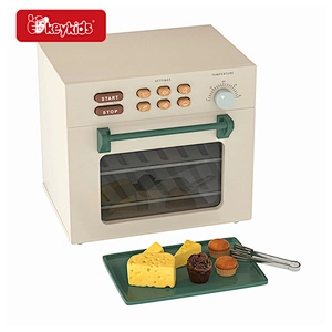 Pretend Play Kitchen Accessories Toy Wooden Toys Oven Playsets with Grilled W10D646